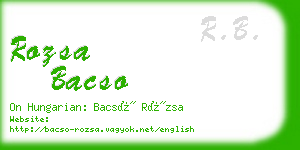 rozsa bacso business card